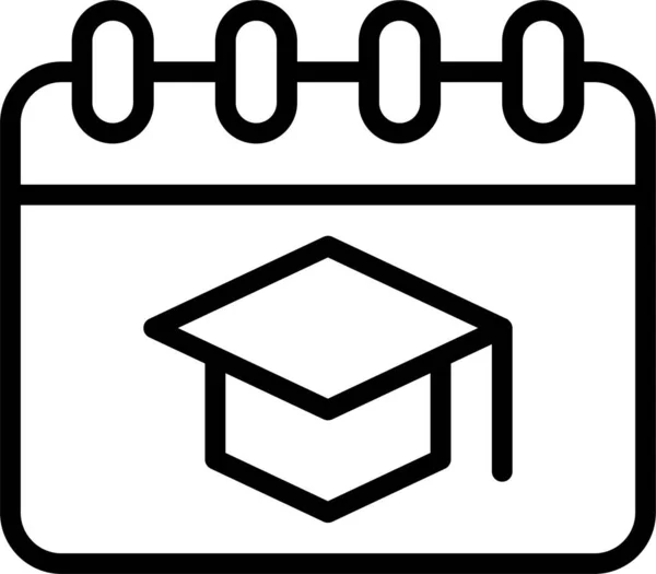 Ícone Data Calendário Formatura — Vetor de Stock