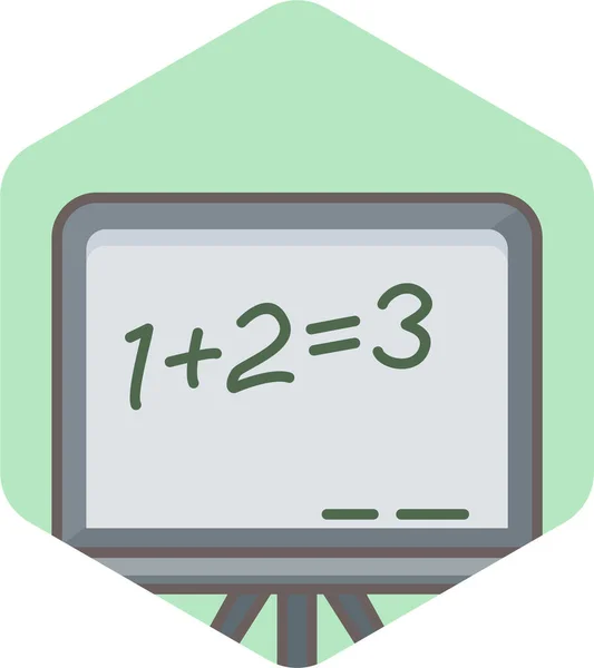 Mathématiques Maths Calculer Icône Dans Style Contour Rempli — Image vectorielle