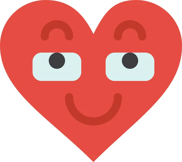Emoji Icône Coeur Préféré Dans Style Plat — Image vectorielle