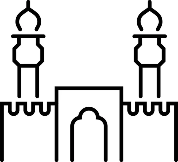 Ein Meilenstein Masjid Ikone — Stockvektor