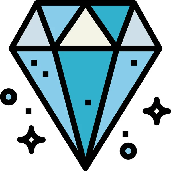 Diamant Juvel Lyx Ikon — Stock vektor