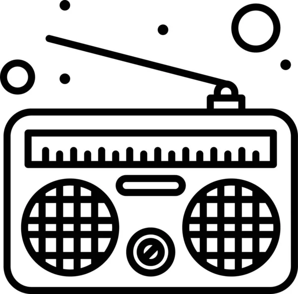Communication Media Radio Icon Outline Style — 图库矢量图片
