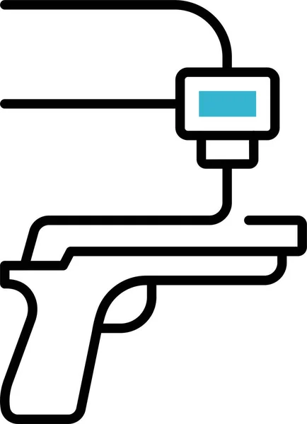 Ikona Tisku Zbraní Tiskárny — Stockový vektor