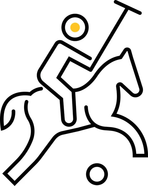 Entrenamiento Persona Caballo Icono — Vector de stock