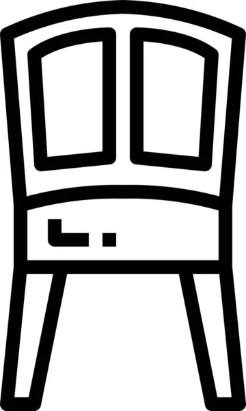 Іконка Крісла Меблевого Сидіння Стилі Контур — стоковий вектор