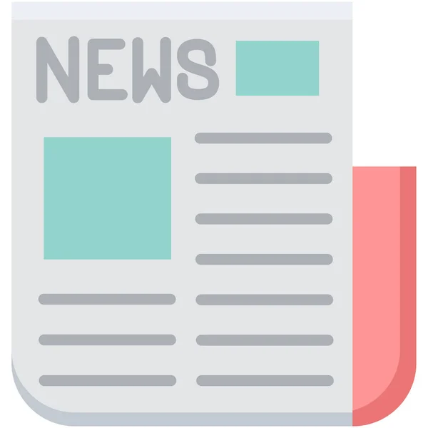 Newsletter Enewsletter Media Icon Flat Style — Vector de stock