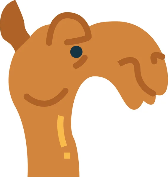 Camel Zoo Animal Icono — Vector de stock