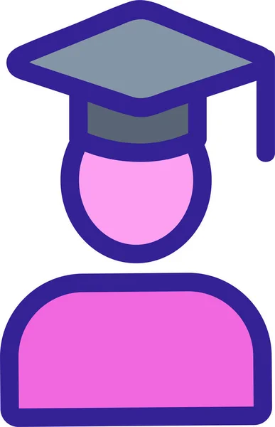 Ikona Vysokoškolského Vzdělání Kategorii Vzdělávání Školní Vzdělávání — Stockový vektor