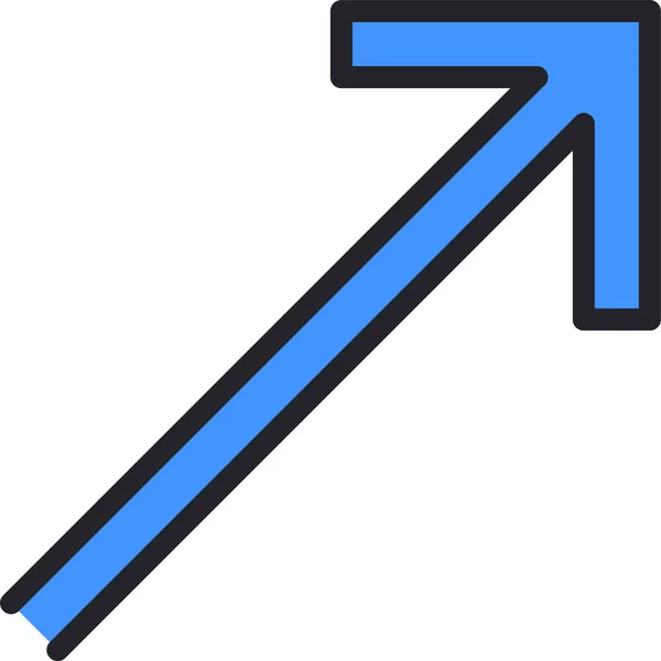Diagonal Top Right Icon — Stock Vector