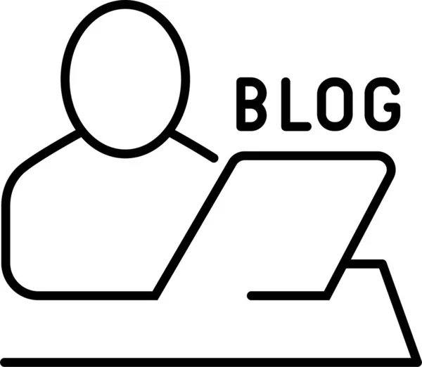 Blog Blogger Icono Freelance — Vector de stock