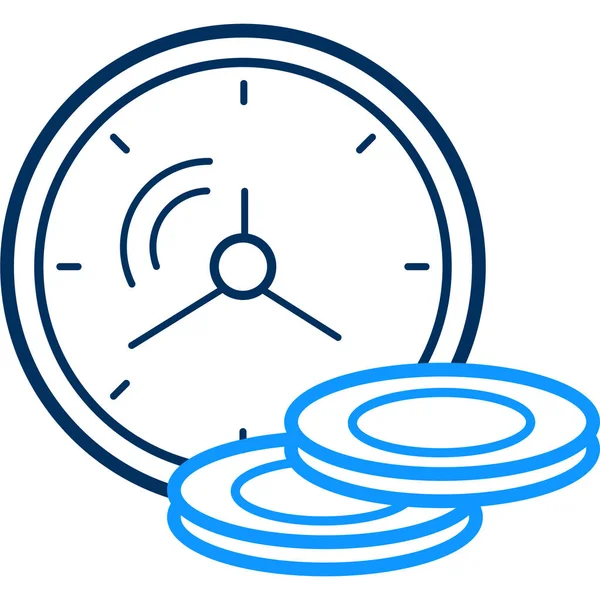 Clock Time Appointment Icon Outline Style — Stock Vector