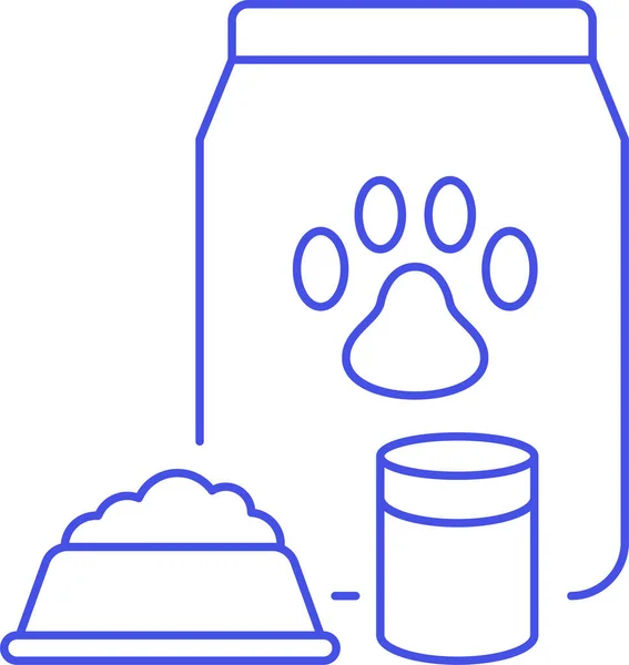 宠物兽医类别动物袋碗图标 — 图库矢量图片