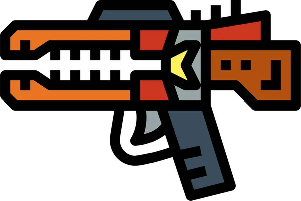 Ikona Pistoletu Cybernetycznego Kategorii Wojna Wojskowa — Wektor stockowy