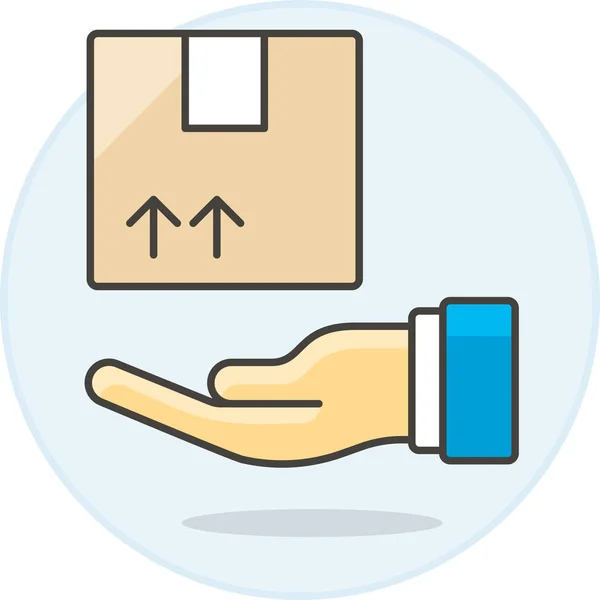 企业管理类别中的包装手供应图标 — 图库矢量图片