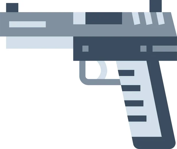 Pistola Arma Ícone Pistola Estilo Plano —  Vetores de Stock