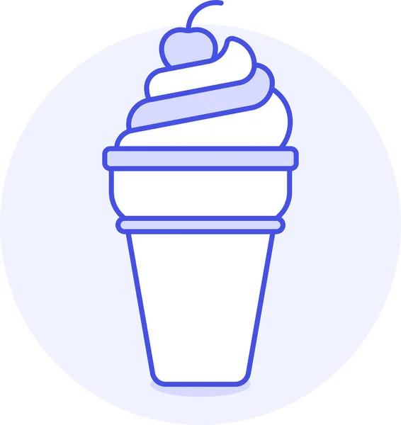 食品饮料类别中的甜软冰图标 — 图库矢量图片