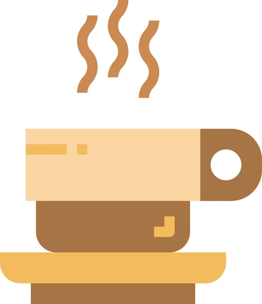 Taza Café Bebida Icono Estilo Plano — Vector de stock