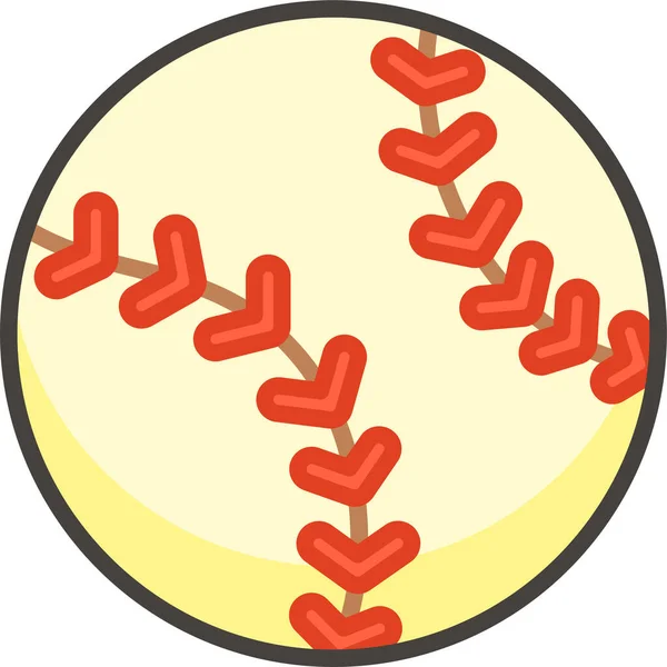 Softball Filled Outline Avatar Icon Filled Outline Style — 스톡 벡터