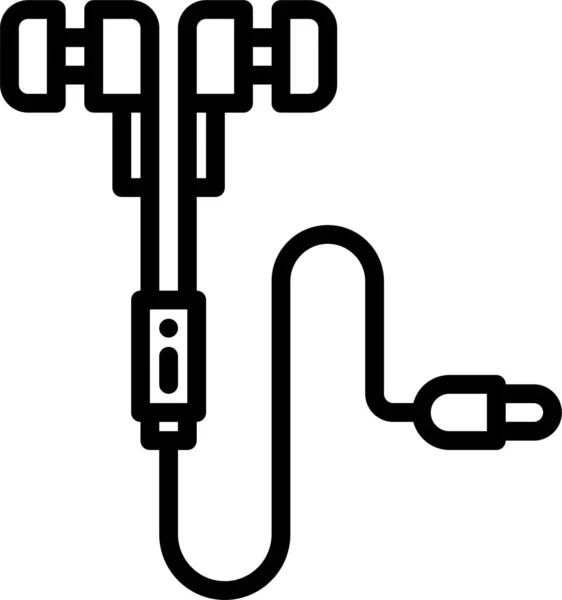 Icono Del Auricular Dispositivo Audio — Archivo Imágenes Vectoriales