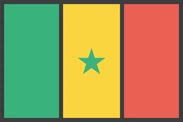 Icono Bandera Del País Africano Estilo Contorno Lleno — Vector de stock