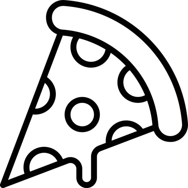 Skiva Pizza Mat Ikon — Stock vektor