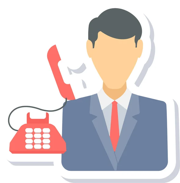 Calling Call Contact Icon Flat Style — Stock Vector