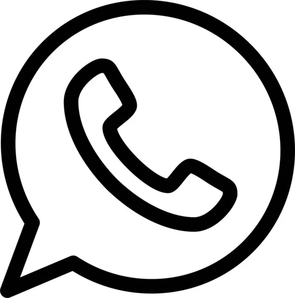 App Telefon Chatt Ikon Konturstil — Stock vektor