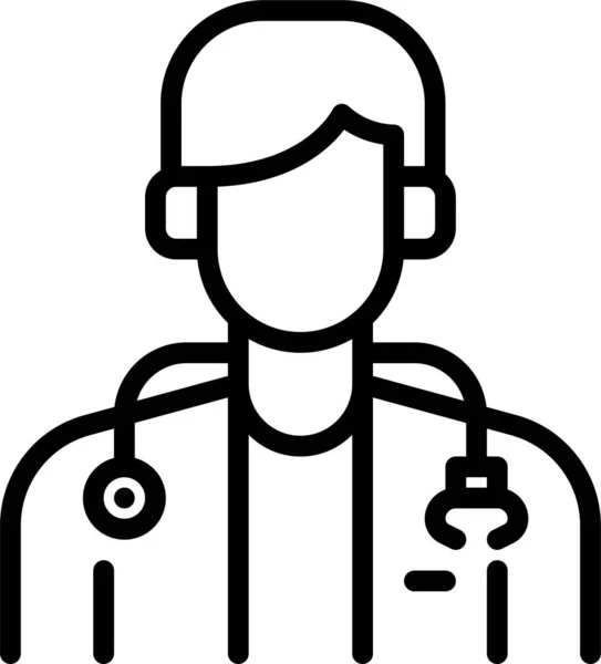 Avatar Médecin Homme Icône — Image vectorielle