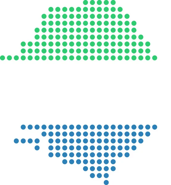 Leone Mapa Sierra Ícone Estilo Plano — Vetor de Stock