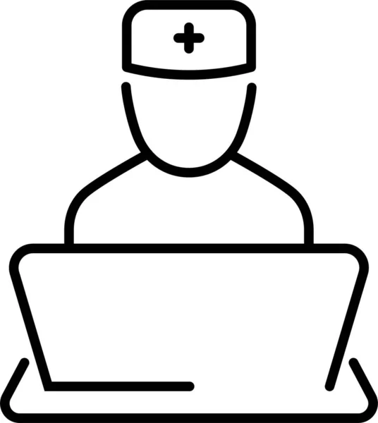 Médecin Informatique Icône Médicale — Image vectorielle