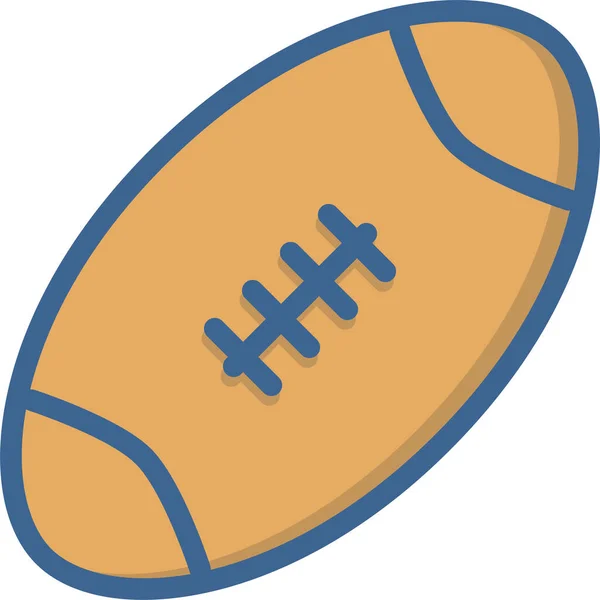 Ball Football Games Icon Filled Outline Style — Stock Vector