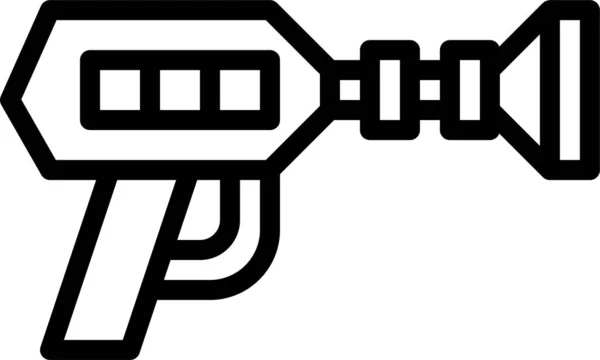 Icône Laser Gun Dans Style Contour — Image vectorielle