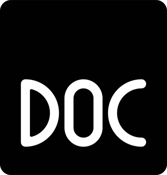Archivo Doc Icono Trabajo Estilo Sólido — Archivo Imágenes Vectoriales