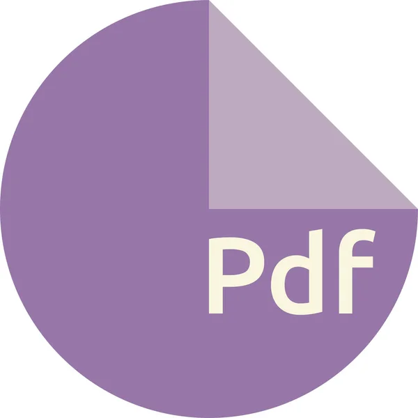 File Format Pdf Icon Flat Style — Stock Vector
