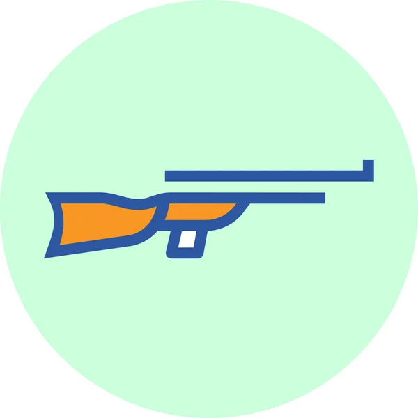 Juegos Pistola Aire Olímpico Icono Estilo Contorno Lleno — Archivo Imágenes Vectoriales