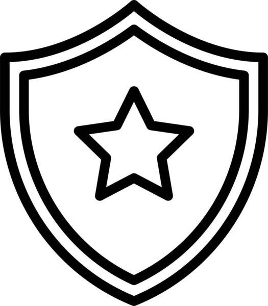 Udělit Ikonu Ochrany Odznaku — Stockový vektor