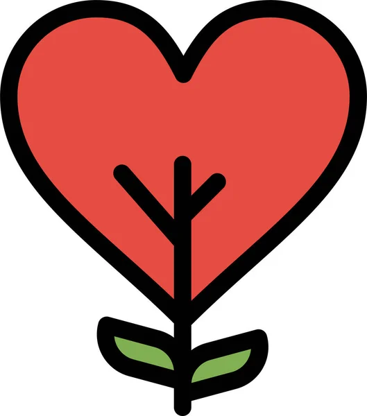 Сердце Икона Любви Категории Любовный Роман — стоковый вектор