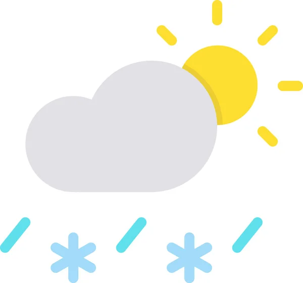 Cloud Daytime Forecast Icon Flat Style — Stock Vector
