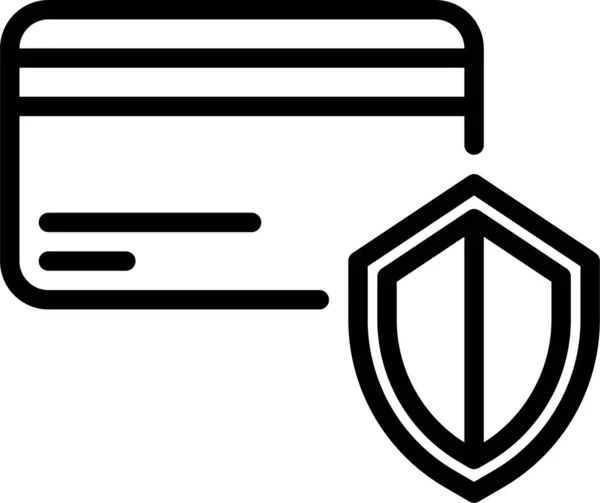 Icône Sécurité Carte Crédit — Image vectorielle
