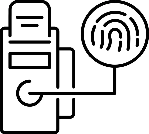 Icona Della Password Biometrica — Vettoriale Stock