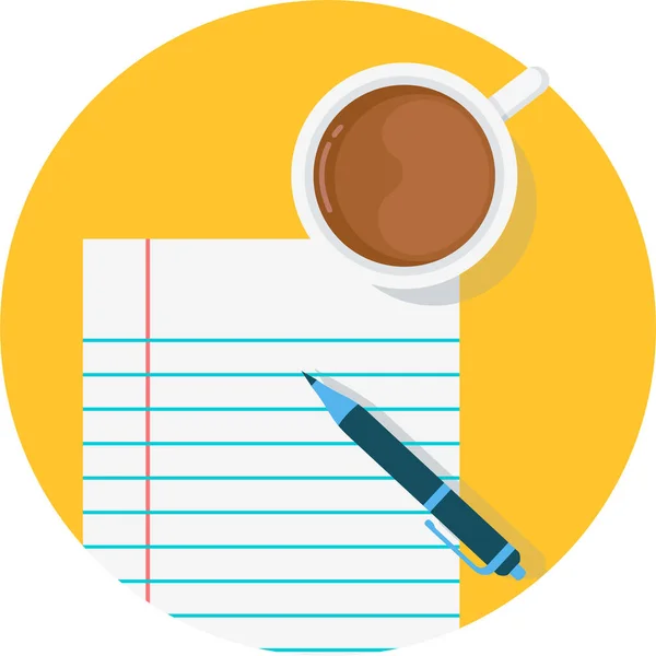 Coffee Break Cup Icon Flat Style — Stock Vector