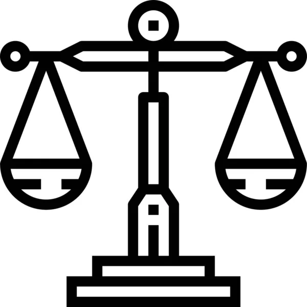 Equilibrio Igualdad Justicia Icono — Vector de stock