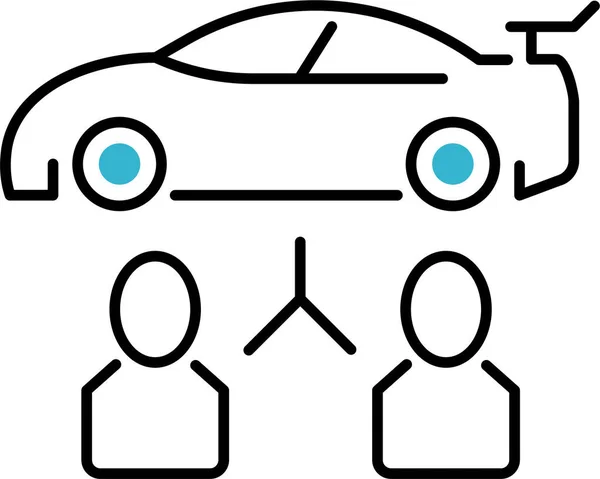 Ikona Samochodu Wyścigowego Osoby — Wektor stockowy