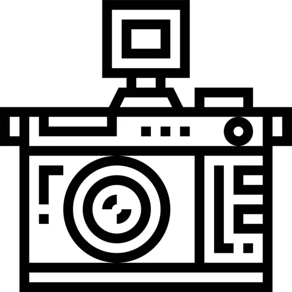 Camera Digital Photograph Icon Outline Style — Stock Vector