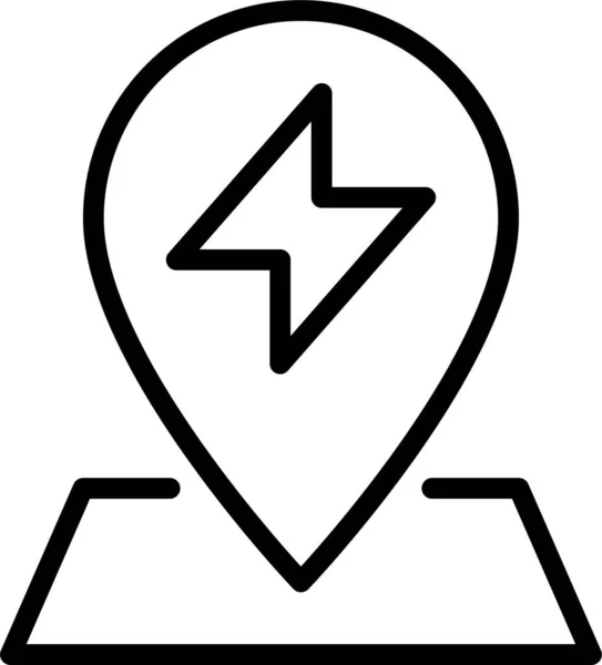 Ladda Elektrisk Energi Ikon — Stock vektor