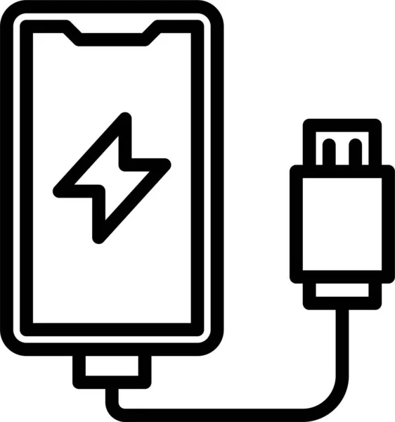 Laden Elektrische Energie Pictogram — Stockvector