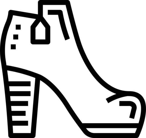 Ikon Mode Pakaian Boot Dalam Kategori Alas Kaki - Stok Vektor