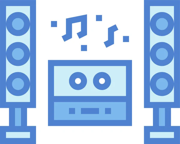 Icono Música Entretenimiento Casa — Vector de stock