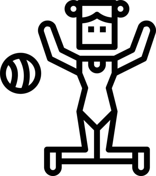 Ball Jumping Icône Jeu Dans Catégorie Été — Image vectorielle