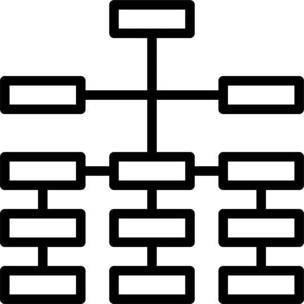 Ikona Organizacji Hierarchii Struktury — Wektor stockowy